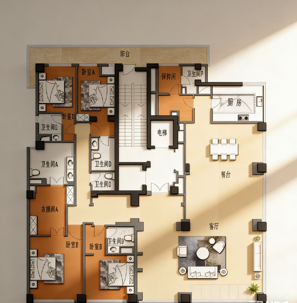 Lv Cheng Huang Pu Wan - Interior view 5, Shanghai rental property